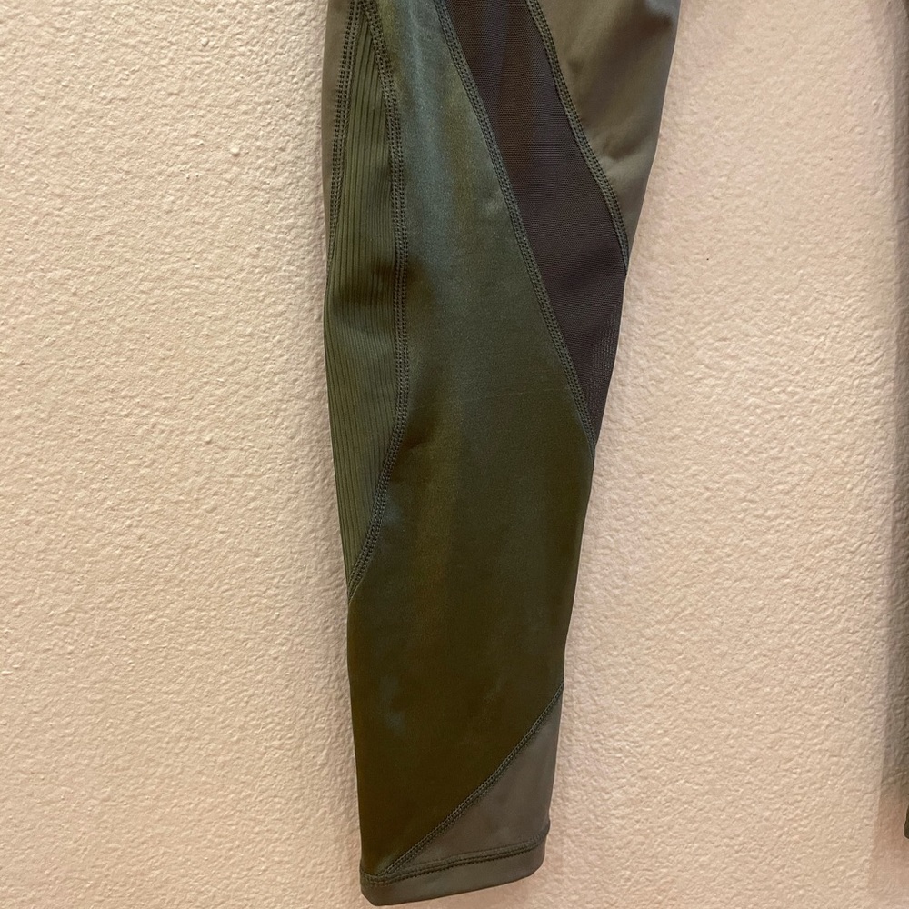 FREE PEOPLE MOVEMENT olive green mesh satin tights - Picture 11 of 11